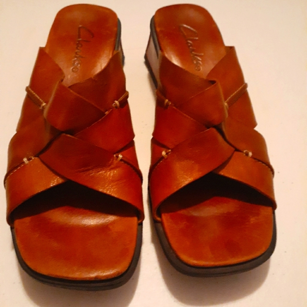 Clark's slip on wedges size 7.5